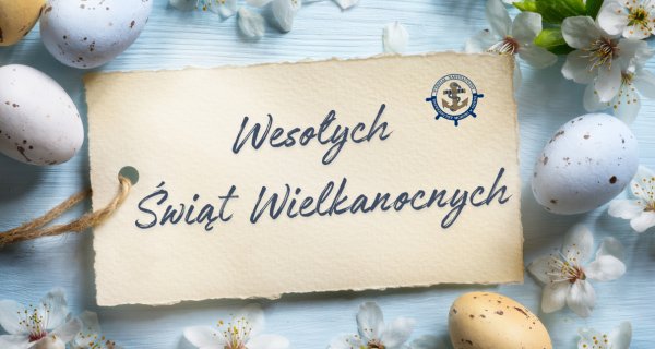 Kartka z napisem Wesołych Świąt Wielkanocnych